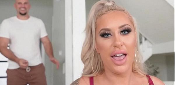  Monster Boobs Brandi Bae begs for White Guy to Plow Her